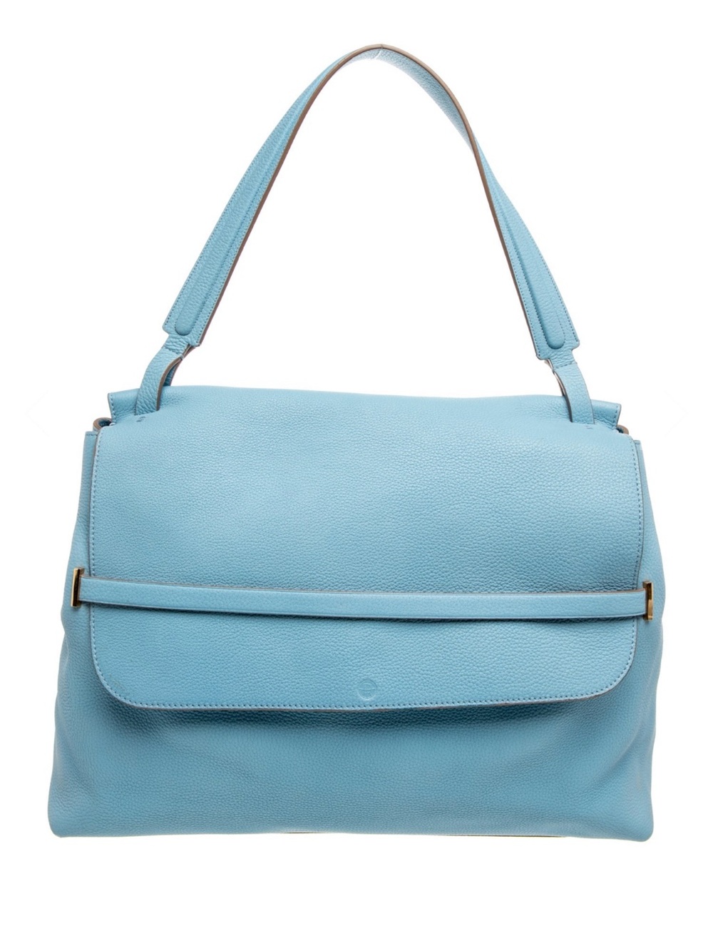 The Row Top Handle 14 Bag Leather Medium Blue